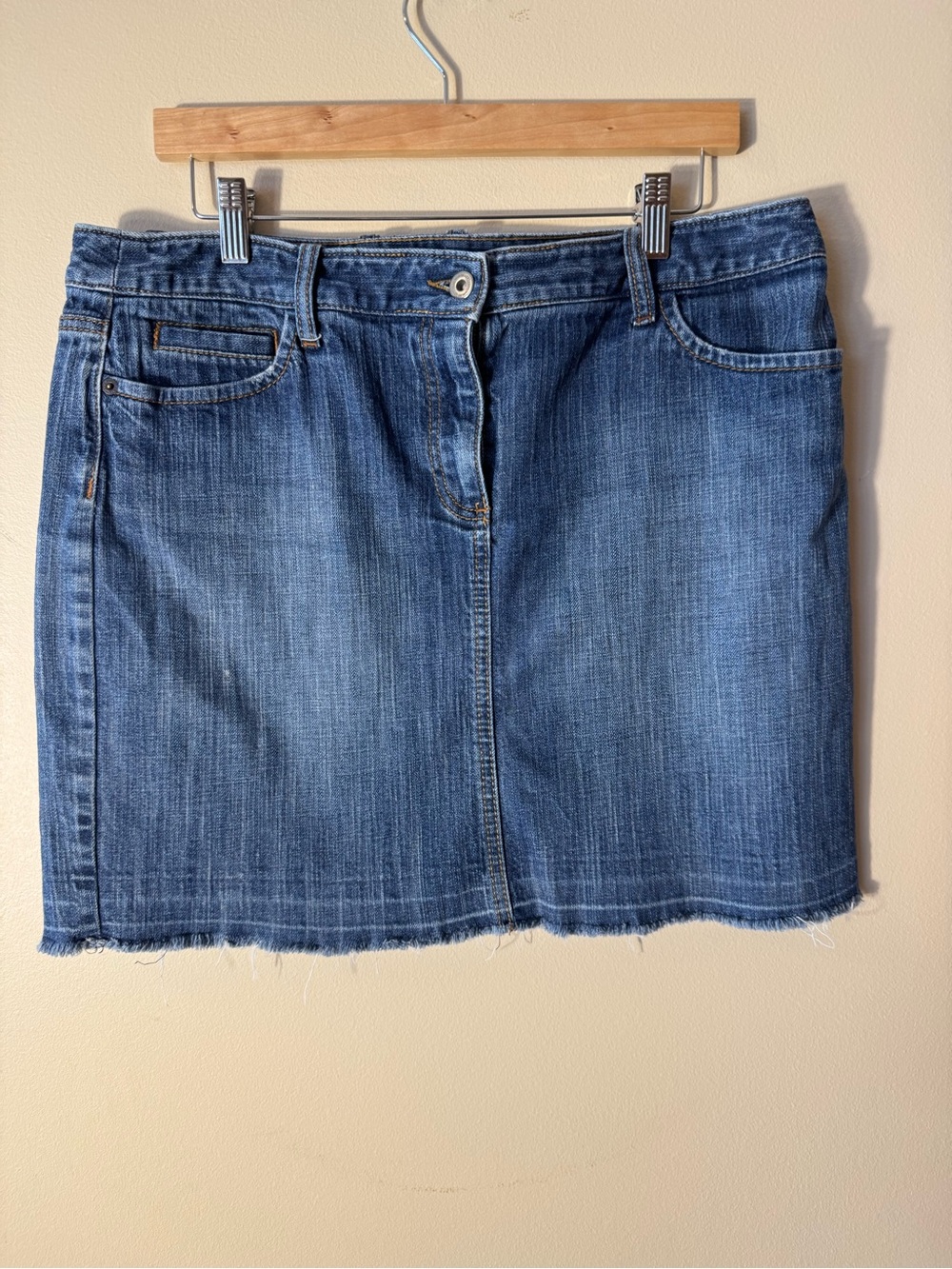 LOFT Blue Denim Mini Skirt
